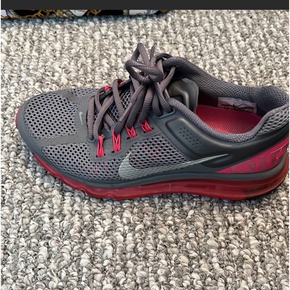 Nike Shoes - Nike gray and fuchsia Airmax sneakers size 6 1/2 ladies